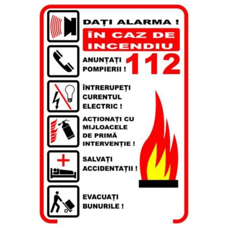 Placute pentru paza si stingerea incendiilor 15111 PSI-AV02-NSC