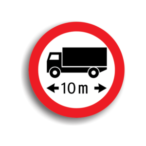Accesul interzis autovehiculelor sau ansamblurilor de vehicule cu lungimea mai mare de 10 M 1