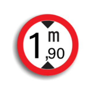 Accesul interzis vehiculelor cu inaltimea mai mare de 1.9 M 1