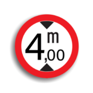 Accesul interzis vehiculelor cu inaltimea mai mare de 4 M 1