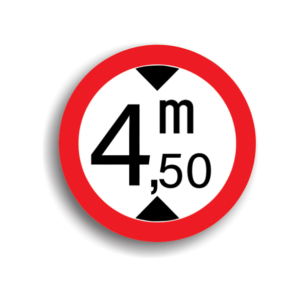 Accesul interzis vehiculelor cu inaltimea mai mare de 4.5 M