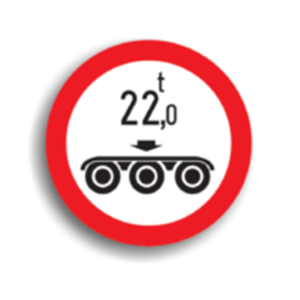 Accesul interzis vehiculelor cu masa pe osia tripla mai mare de 22 t 1 1