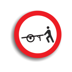 Accesul interzis vehiculelor impinse sau trase cu mana 1